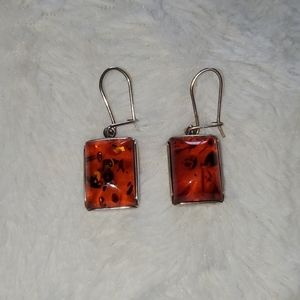 Amber Drop Earrings